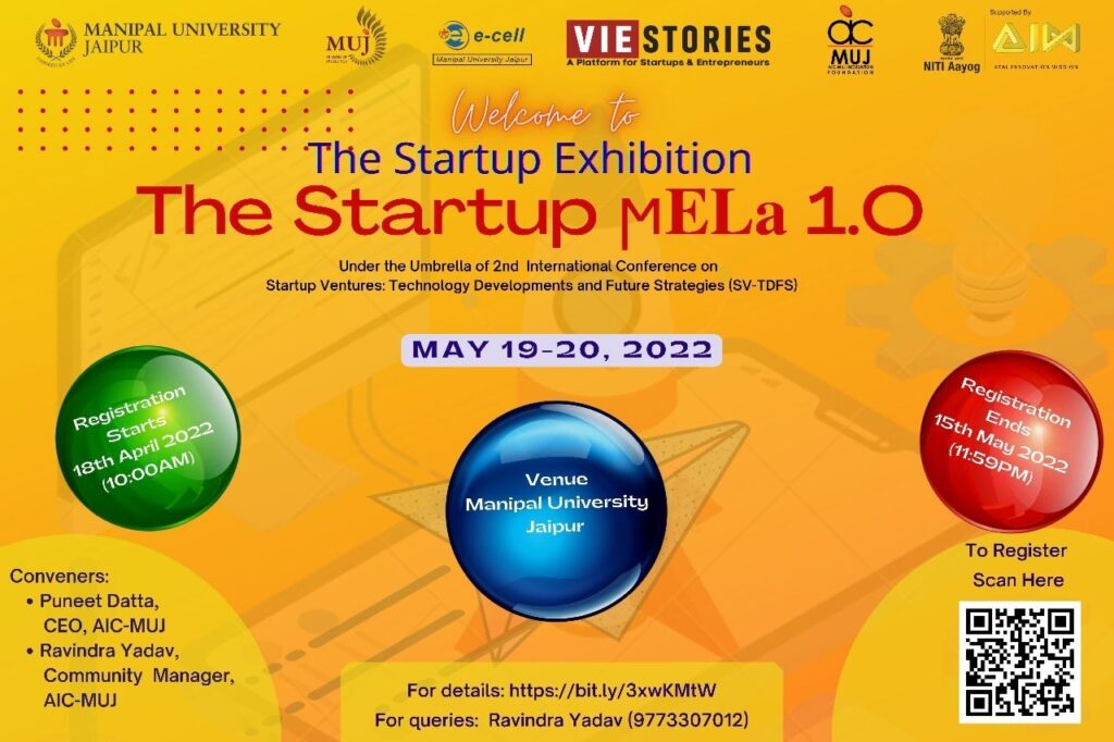 The Startup Exhibition | The Startup Mela 1.O | Atal Incubation Centre-Manipal University Jaipur
