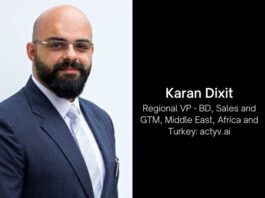 actyv.ai Appoints Karan Dixit as Regional Vice President - BD, Sales and GTM, Middle East, Africa and Turkey