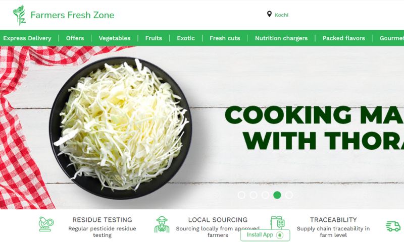 Farmers Fresh Zone is a consumer brand that Pradeep PS established in 2015 with the goal of improving people's health by offering safe, fresh, locally grown fruits and vegetables. The business relies on a farm-to-fork supply chain strategy and emphasises demand-driven farming and regional farmers who produce for regional consumption.