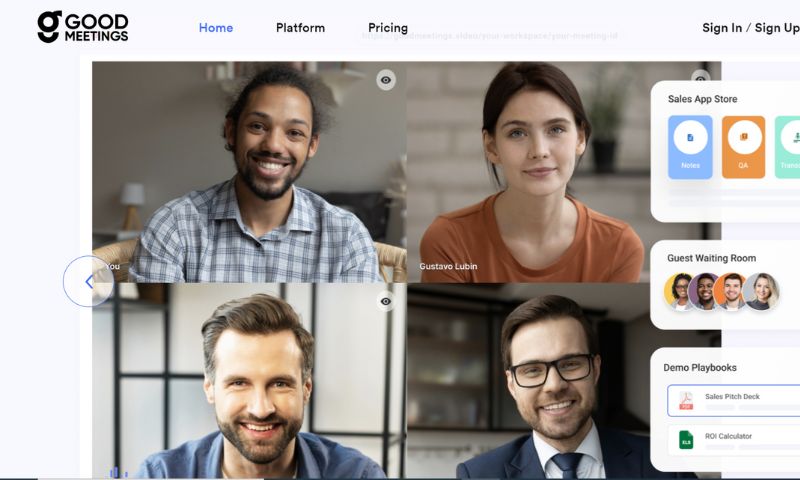 A video and AI-enabled technology called Goodmeetings (goodmeetings.ai) enables salespeople to perform up to ten times better during video calls.