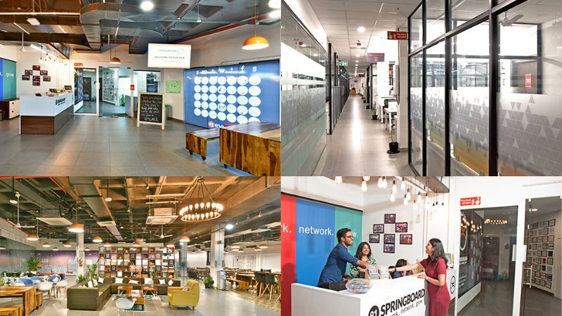 One of the largest coworking spaces in India is 91 Springboard at Yerwada, which has a gigantic area of 50,000+ square feet. It has seating for more than 1,100 people and provides connectivity to Pune's most important business districts and attractions.