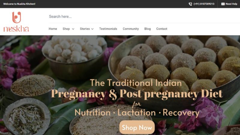 Nuskha Kitchen is an online platform dedicated to offering nourishing and delicious diets designed for postpartum recovery. These diets are prepared according to Ayurvedic principles and cater to the preferences of both modern and traditional approaches.