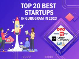 Urban Company, Axtria, Lybrate, Vanity Wagon, MakeMyTrip, Paperboat, Shiprocket, Parkzap, Geine Technologies, OnlineTyari, Crepe-fe, Rivigo, Fitso, CityFurnish, CoHo, OYO, Cars24, OfBusiness, RedCarpetUp, and Tripoto are the Top 20 Best Startups in Gurugram in 2023.