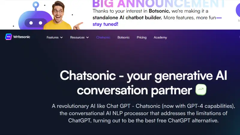 ChatSonic - Best alternatives to ChatGPT