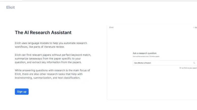 Elicit - AI research assistant platform