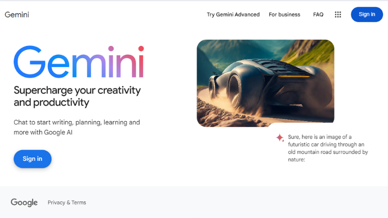 Google Gemini - Generative artificial intelligence chatbot