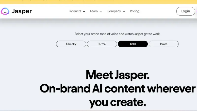 Jasper.ai - Platform works on the ChatGPT model 