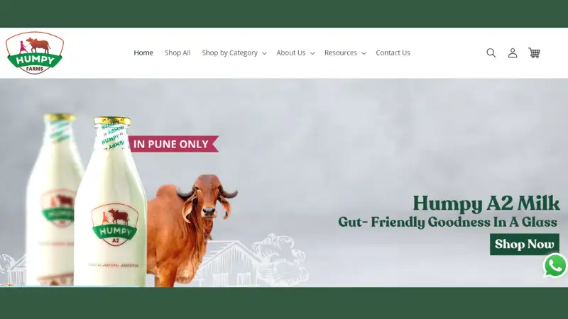 The company Humpy A2 producers organic dairy products. The business sells wholesome, Unadulterated and fresh dairy products. Along with it, it offers a limited selection of consumables including pluses, Honey, Oil, and other items. All of their goods have USDA, FSSAI, and A2 certifications. It is committed to a safe and healthy environment in addition to good human nutrition. 