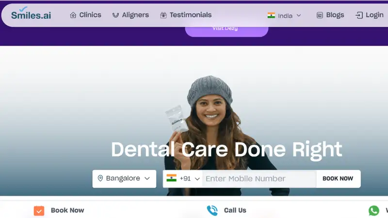 It is a 2019 founded dental health technology chain. The business specializes in teeth whitening, dental implants, invisible smile aligners, root canals and more. Additionally, it provide home services and digital consultations. 