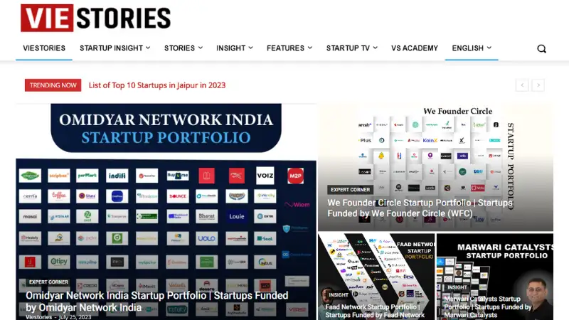 VIESTORIES is a business media platform focused on startups and the Indian startup ecosystem.