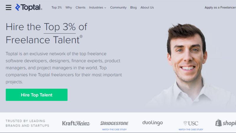 TopTal  - Top 10 Freelance Websites for Finding Work 
