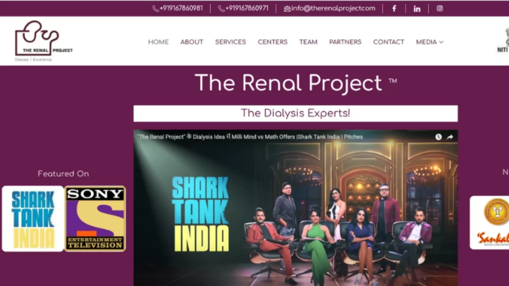 The Renal Project is a Healthcare and MedTech platform. The Platform assists patients in need of dialysis through its home and in-center dialysis services. The company has secured Rs 50 lakh for  3% equity.