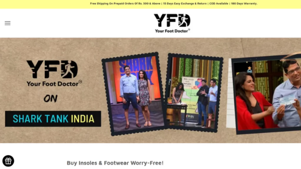 Your Foot Doctor is a footwear company founded by Trishla Surana and Rajeev Suarana. The Platform offers customized and stain-free footwear to its users. Namita Thapar Invested ₹40 lakhs for 25% equity.
