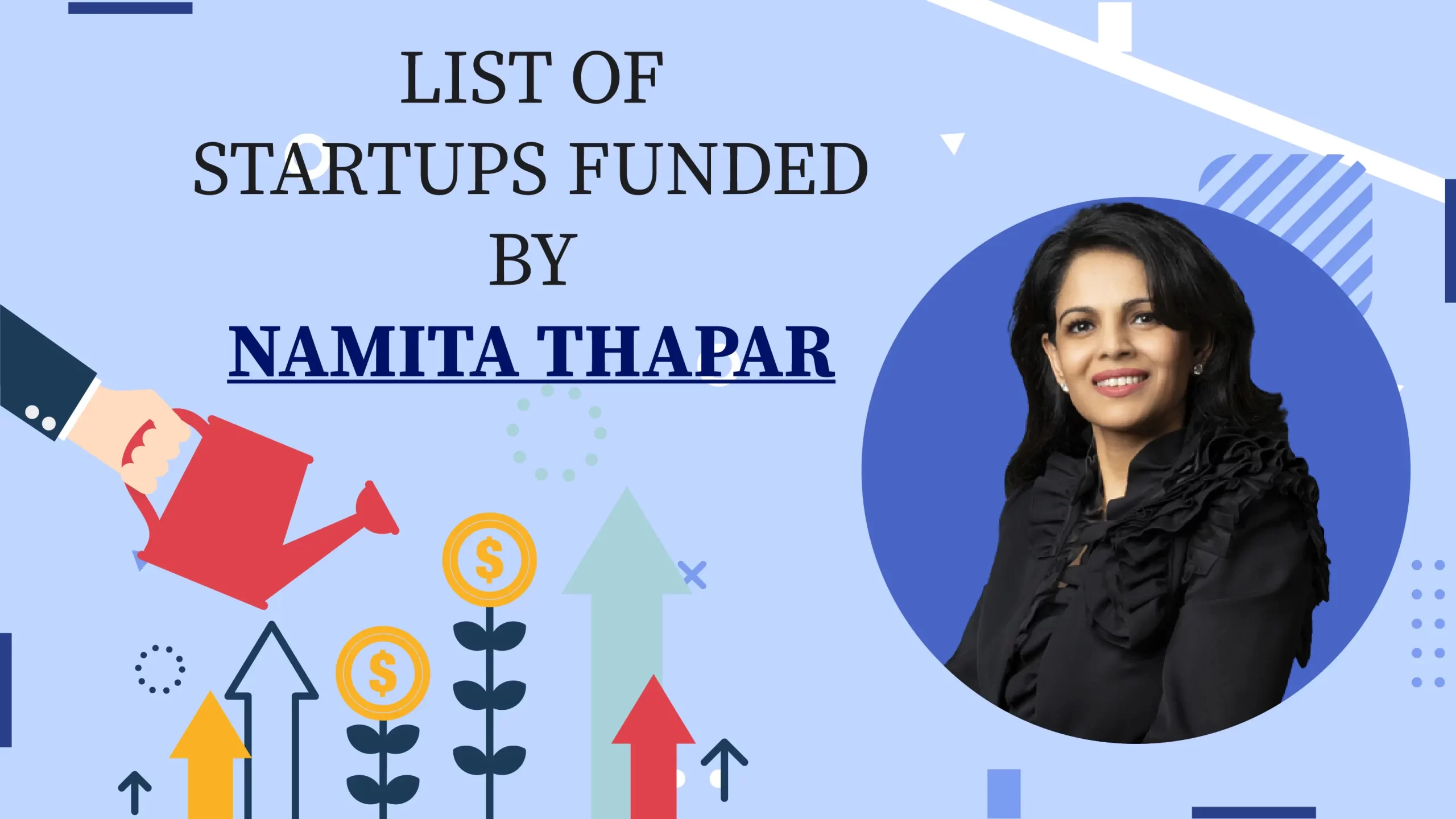 Startups Funded by Namita Thapar