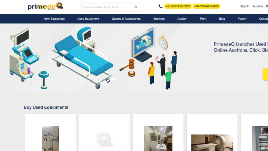 PrimedeQ is a B2B eMarketplace for medical equipment and device-related products and services founded by Shanthi Mathur and Achudhan Mani. offers a wide range of affordable, high-quality medical equipment available for rental. 