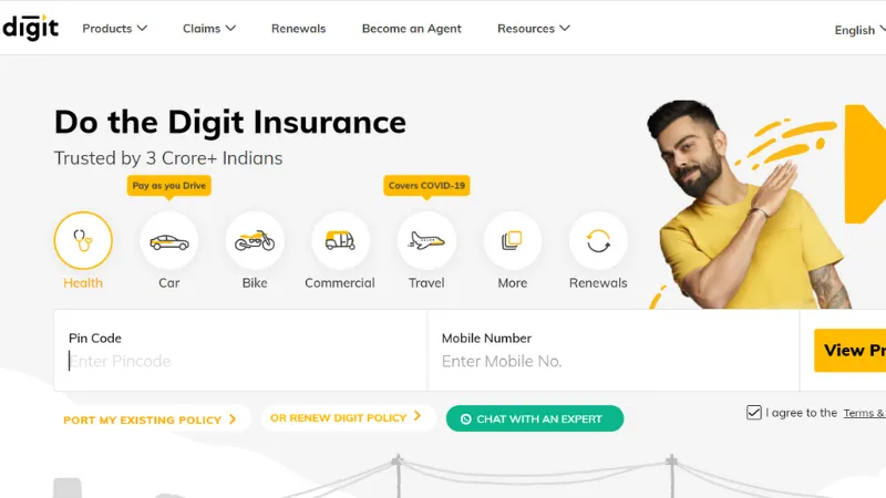 Digit Insurance is a Banglore-based Fintech platform founded by Kamesh Goyal in 2016. The Platform mainly deals in insurance products and financial services. 