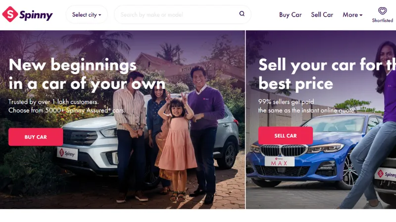 Spinny is a Haryana-based end-to-end used-car retailing platform founded by Niraj Singh, Mohit Gupta, and Ramanshu Mahaur in 2015. 