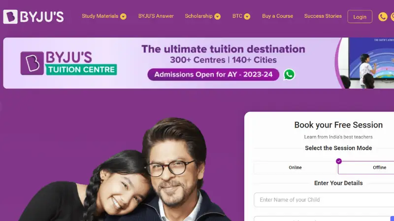 A Bangalore based Edtech portal is called Byju’s. It is a freemium based online tuition and coaching business that was founded in 2011. 