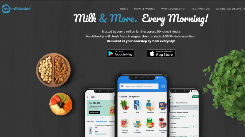 Milkbasket is a grocery delivery service platform founded by Yatish Talvadia. The platform delivers daily essentials products to your doorstep.