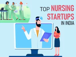 The top nursing Startups are docNmeds, Care at home, 24x7 Curodoc Healthcare, IHHC, MediBuddy, Zoctr, Medwell Ventures, CallHealth, Life Circle, Medilane.