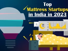 Sunday Mattress, Wakefit, SleepyPanda, Duroflex, Sleepyhead, Kurlon, Peps Mattress, FLO, Centuary Mattress, Sleepwell and The Sleep Company are the Top 11 Mattress Startups in India for 2023.