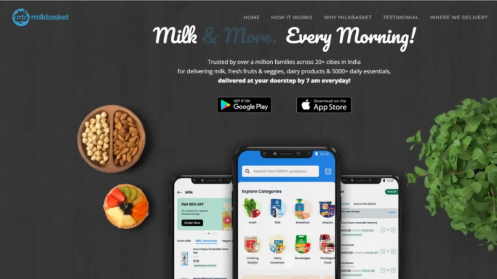 Milkbasket is India's 1st & largest online grocery micro-delivery service founded by Anant Goel, Yatish Talavdia, Ashish Goel, Anurag Jain, and Ekwe Chiwundu Charles in 2015. 