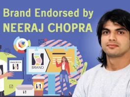 TATA AIA Life Insurance, Limca Sportz, CRED, Country Delight Naturals, Gillette India, BYJU'S, Switzerland Tourism, MuscleBlaze, Mobil India and Amstrad AC are the Brand Endorsed by Neeraj Chopra.