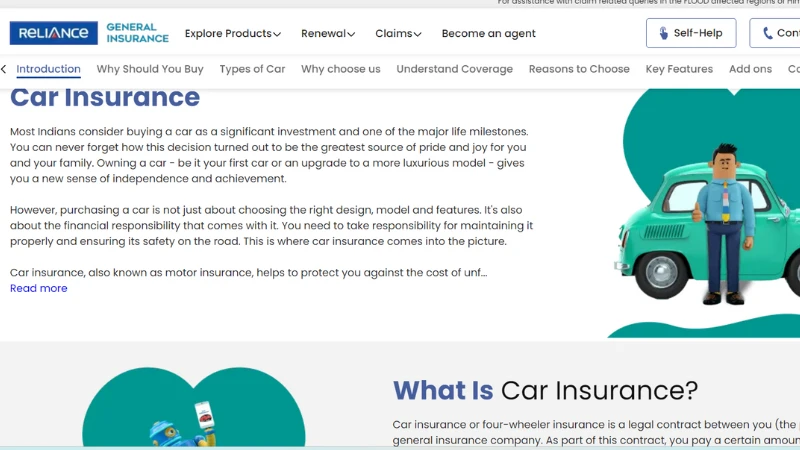 Top 10 Best Car Insurance Companies in India | Reliance Car Insurance