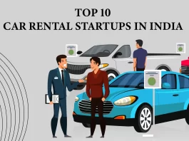 Zoomcar, SpotRental, MyChoize, Revv, Voler Cars, Drivezy, Myles Cars, JustRide, CarClubIndia, and Savaari are the Top 10 Car Rental Startups in India.