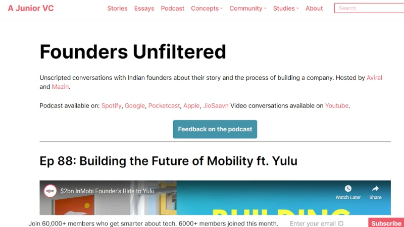 Founders Unfiltered - Podcasts for Entrepreneurs in India