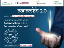 Aarambh 2.O | Pre-Incubation Programme- Cohort 2 | Apply Now | IIHMR Startups A unit of IIHMR Foundation