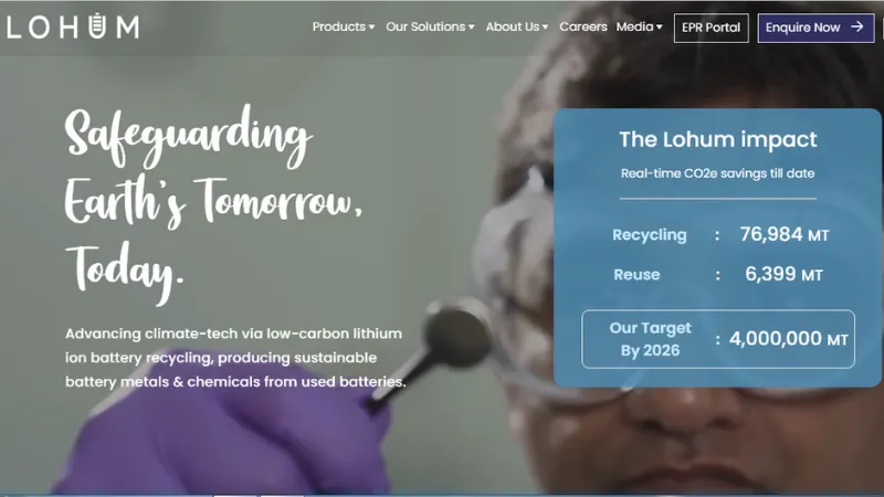 Lohum Cleantech - Low Carbon Lithium-ion Battery Recycling Solutions 