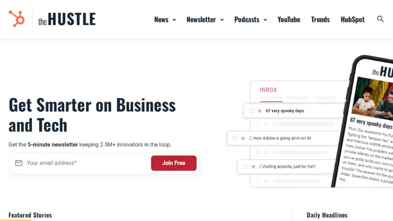 Top 10 Best Business Newsletters for Entrepreneurs | The Hustle