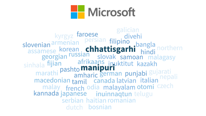 Microsoft India announced the addition of two new Indian languages Chhattisgarhi and Manipuri in Microsoft Translator.