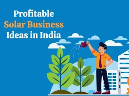 Solar Energy Auditor, Solar Energy Consulting, Solar System Repairing & Maintenance, Solar Product Retail, Solar Blogging, Solar Water Heating, Solar Water Pumping, Solar Energy Education and Training, Solar-Powered Lighting Solutions, and Solar Panel Installation Business are the Top 10 Profitable Solar Business Ideas in India.