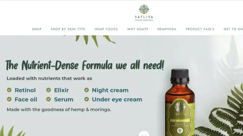 Satliva - Bengaluru-based hemp startup-Nutrition for skin & hair-unisex products made by hemp
