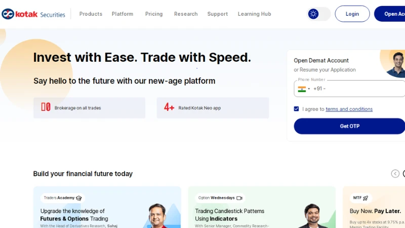 Kotak Securities - A stock trading, investment and finance platform