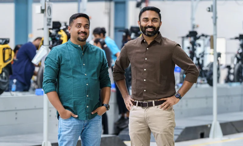 Vipin George and Aravind Mani, co-founders of River
