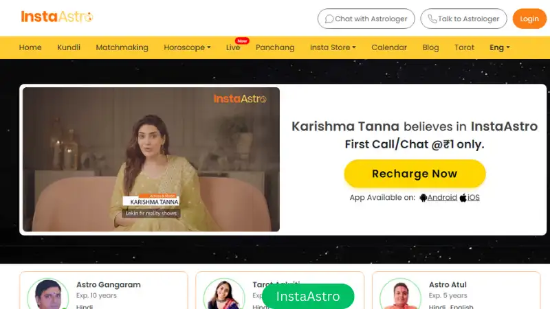 InstaAstro - Spiritual Tech Startups in India
