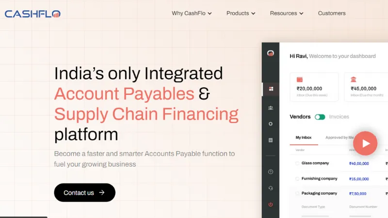 Cashflo - Supply Chain Financing Startups in India