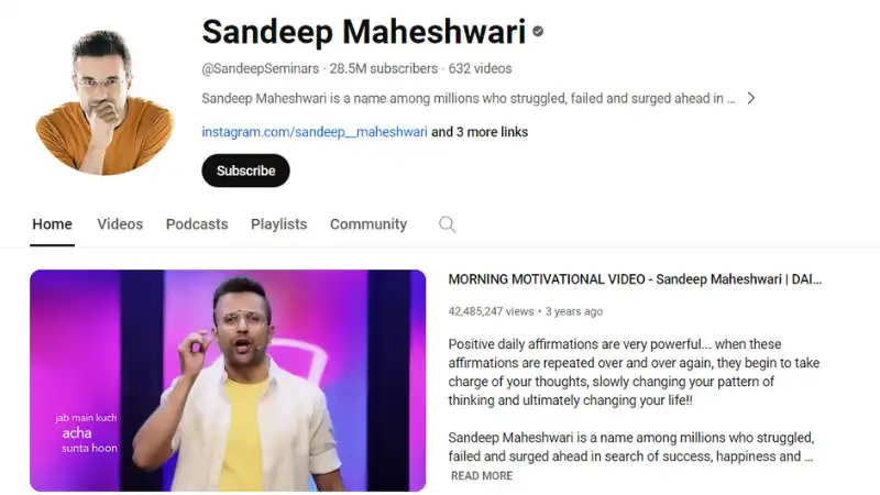 Top 10 YouTube Channels For Indian Entrepreneurs | Sandeep Maheshwari