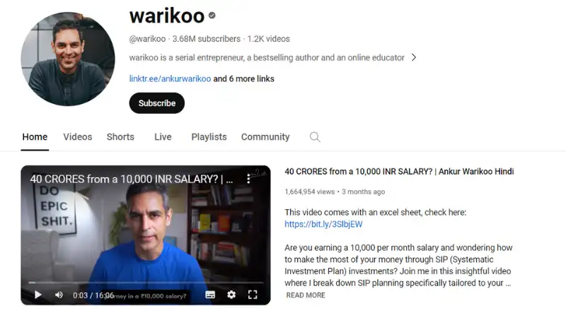 Top 10 YouTube Channels For Indian Entrepreneurs | Warikoo