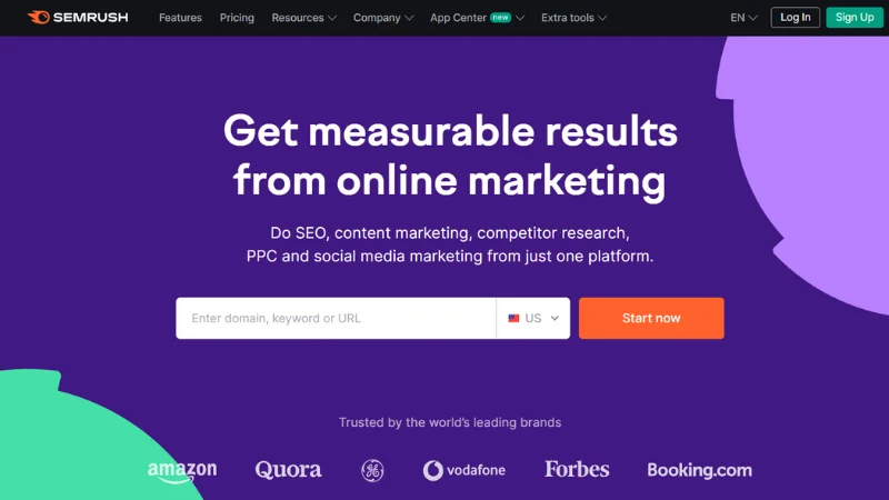 Semrush - A competitor analysis tool with SEO and Content Research