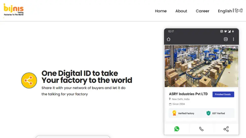 Bijnis - A manufacturing tech startup