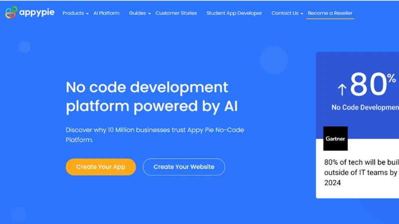 Appy Pie - No code development platform powered by AI 