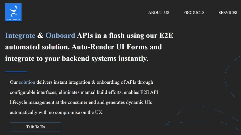 Automated Technologies - Instant integration and onboarding of API