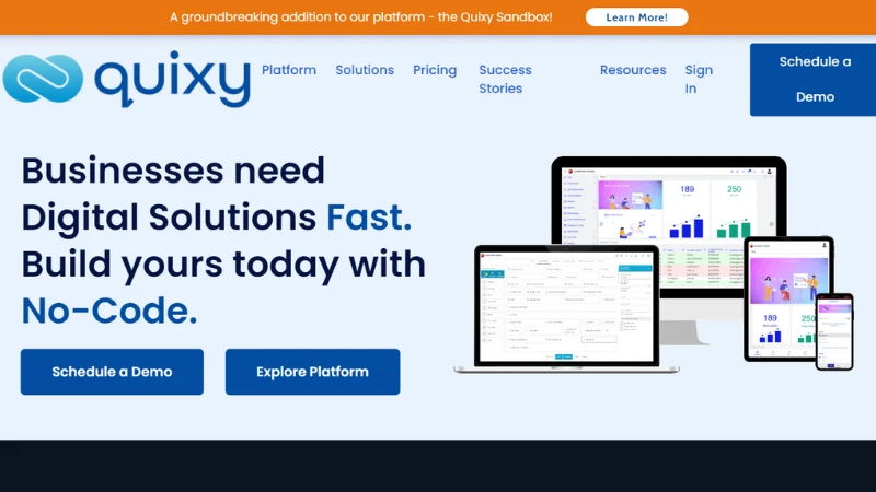 Quixy - A cloud-based user-friendly business application platform