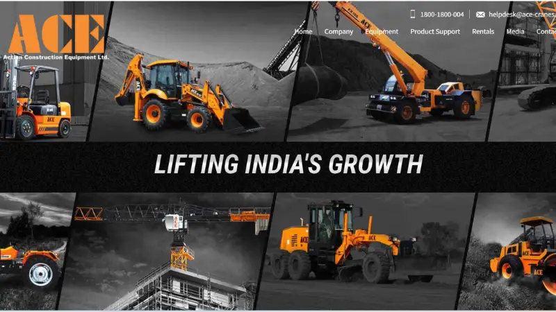 Construction Machinery Companies in India - ACE Construction Equipment