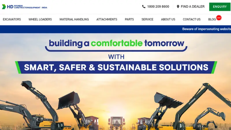 Construction Machinery Companies in India - Hyundai’s Construction Equipment