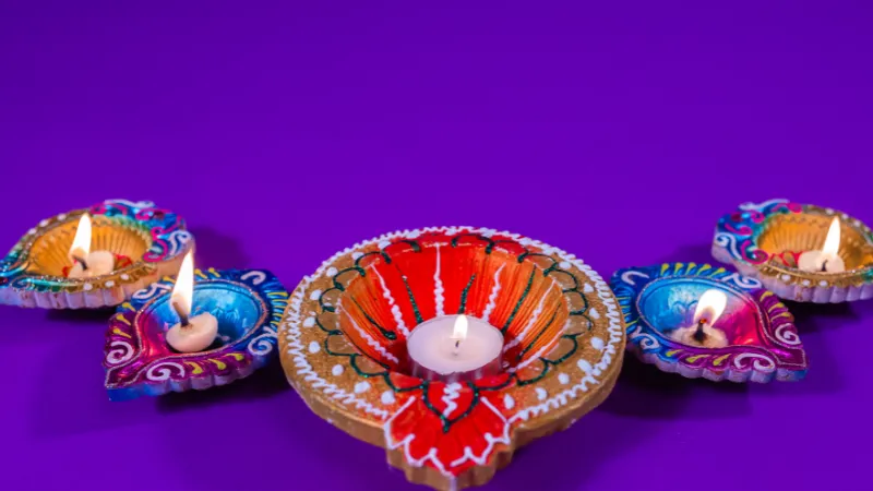 Hand-Painted Diya Decoration for Diwali